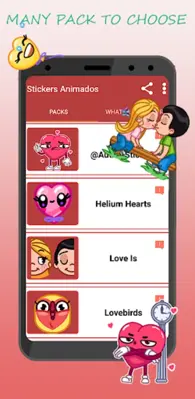 WASticker Love with movement android App screenshot 0