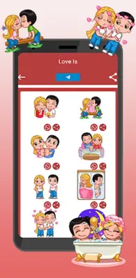 WASticker Love with movement android App screenshot 2